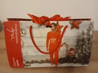 Pigiama uomo Natale cotone tg. L aderente