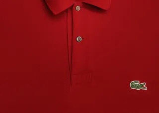 Polo Lacoste Manga Larga Talla M Rojo