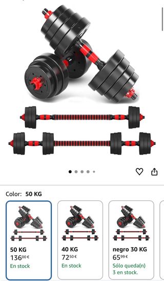 Set de Pesas 50kg Ajustables