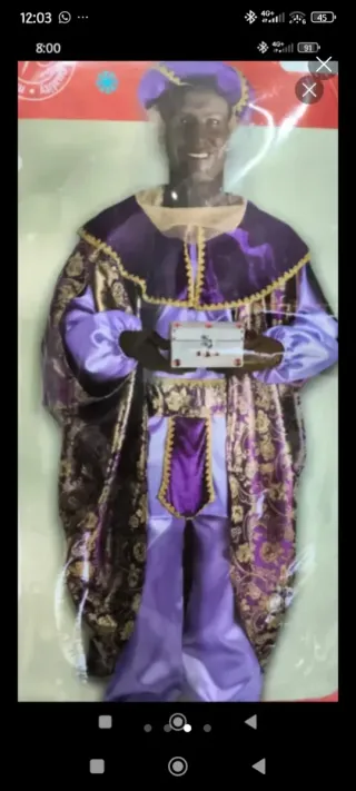 Disfraz Rey Baltasar/Paje Real Nuevo