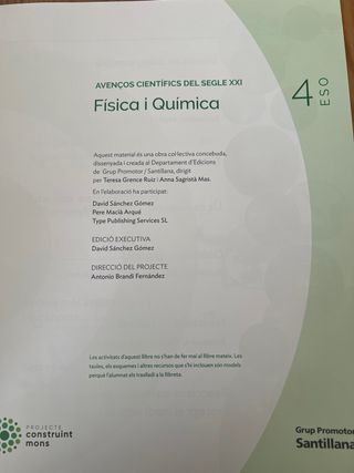 FISICA I QUÍMICA 4ESO avenços científics del segle