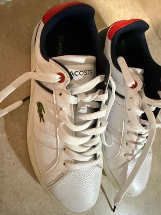 Zapatillas Lacoste Blancas piel suela de goma