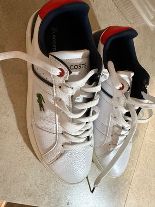 Zapatillas Lacoste Blancas piel suela de goma