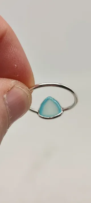 Anillo Plata y Calcedonia.