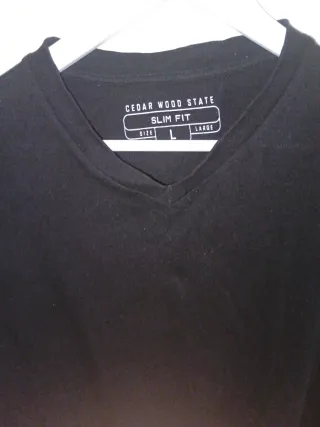 Camiseta Negra Manga Larga Talla L