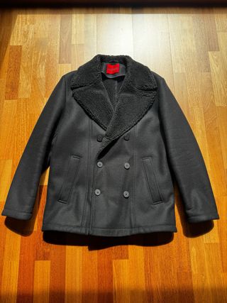 Abrigo Hugo Boss Negro Doble Botonadura