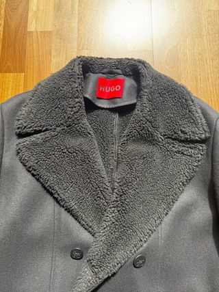 Abrigo Hugo Boss Negro Doble Botonadura