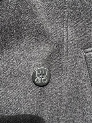 Abrigo Hugo Boss Negro Doble Botonadura