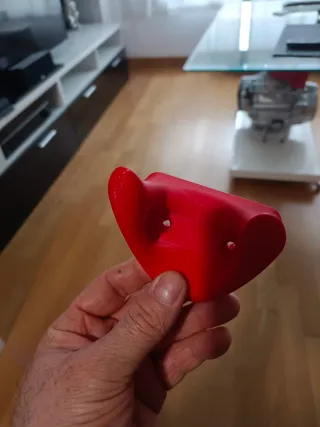 Soporte pared guitarra rojo