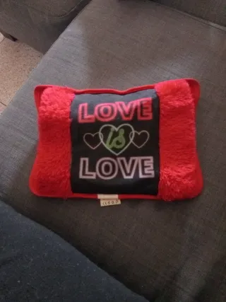Esterilla electrica de agua Love is Love Rojo