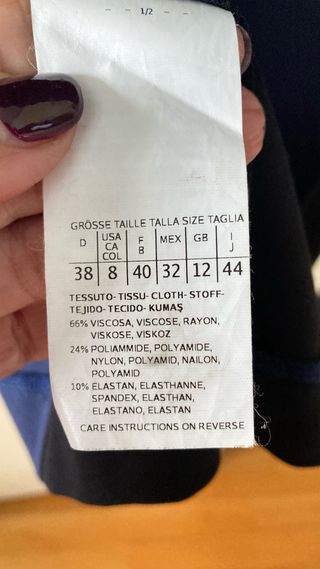 Abito tubino blu e viola