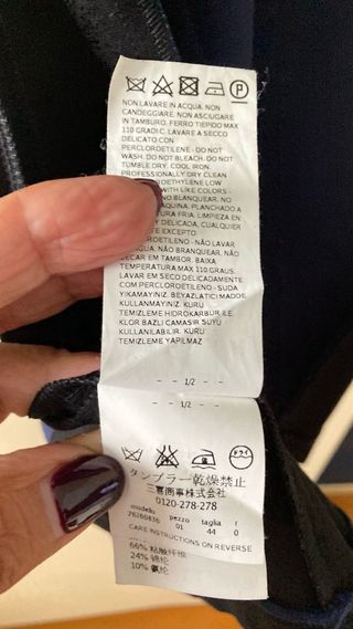 Abito tubino blu e viola