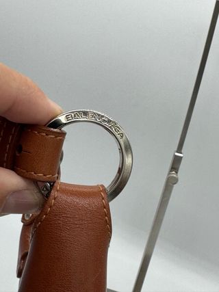 Borsa a spalla Balenciaga in pelle marrone caramello