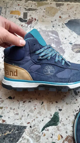 Scarponcini Timberland Blu/Beige Tg 36