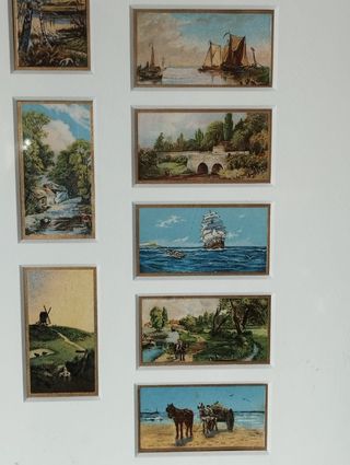 Quadro Grandes Pinturas a Óleo - Cartões Cigarros