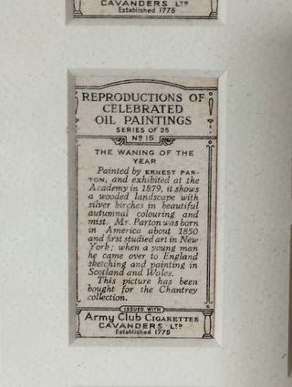 Quadro Grandes Pinturas a Óleo - Cartões Cigarros