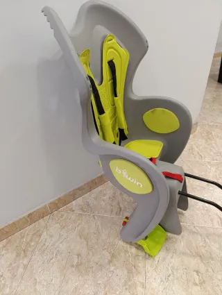 Silla Portabebés Bicicleta Gris y Verde