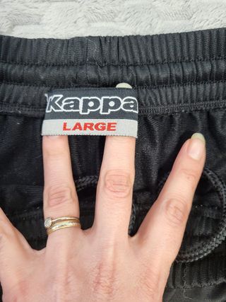 Pantalón Chándal Kappa Negro Talla L Vintage