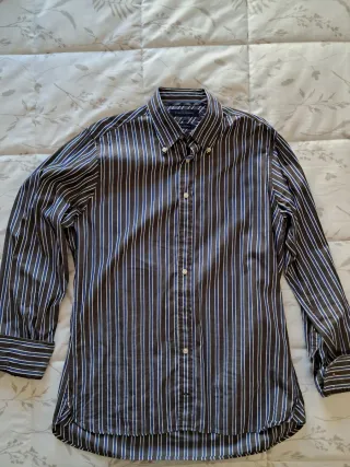 Camisa Tommy Hilfiger Rayas Azul y Marrón