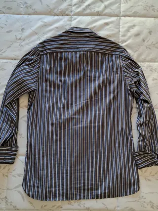 Camisa Tommy Hilfiger Rayas Azul y Marrón