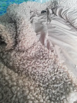 Zara Cappotto Beige Teddy Nuovo