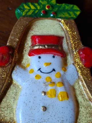 Candela Natale Pupazzo Neve