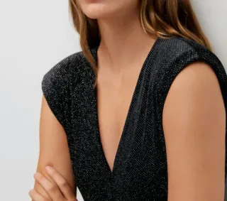 Body Mango metalizado negro y dorado Talla S