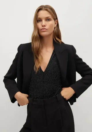 Body Mango metalizado negro y dorado Talla S