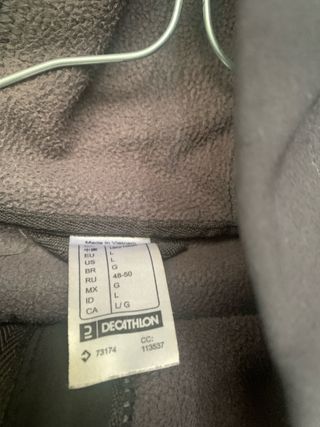 Chaqueta cortavientos Quechua Negra/Gris