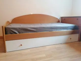Cama nido 1.90x90 madera y tela