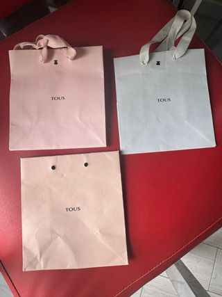 Bolsas de regalo Tous (rosa y gris)