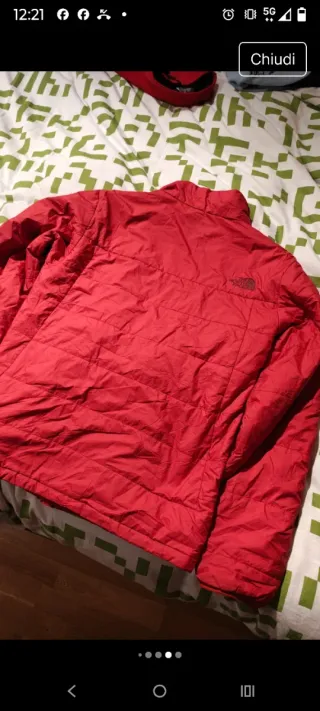 Piumino The North Face rosso borgogna