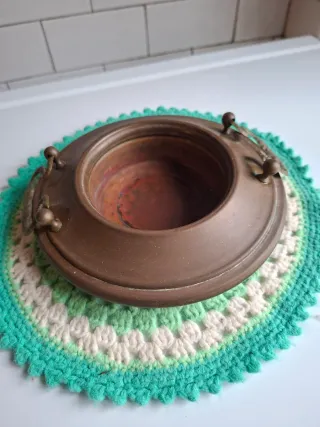 Posacenere: Piccolo braciere rame e ottone vintage