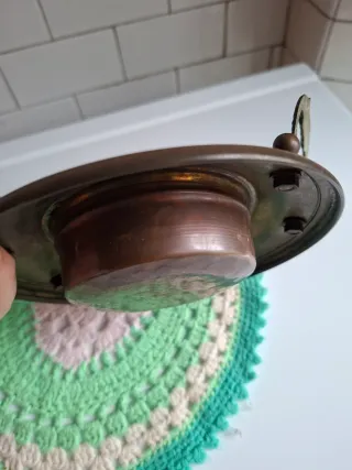 Posacenere: Piccolo braciere rame e ottone vintage