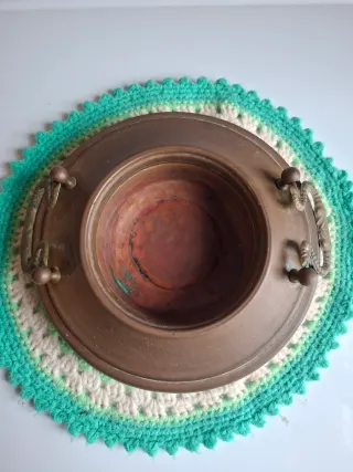 Posacenere: Piccolo braciere rame e ottone vintage