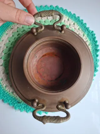 Posacenere: Piccolo braciere rame e ottone vintage
