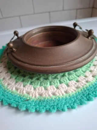 Posacenere: Piccolo braciere rame e ottone vintage