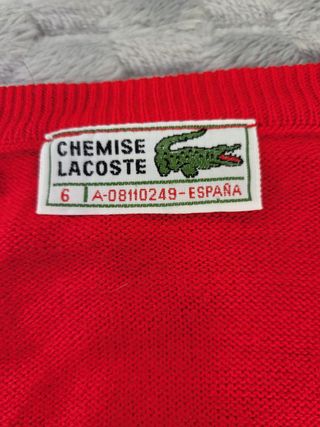 Jersey Lacoste Rojo Pico Talla XL