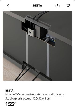 Mueble TV Ikea Besta Gris