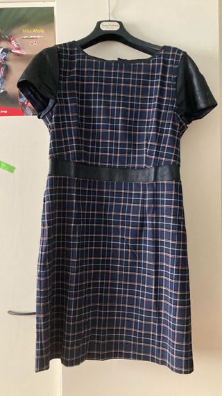 Tubino a quadri con maniche corte