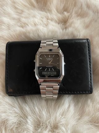 Casio AQ-230 Vintage Plata Negro