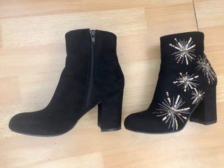 Botines de Fiesta negros y dorados Talla 37