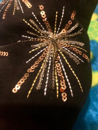 Botines de Fiesta negros y dorados Talla 37