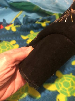 Botines de Fiesta negros y dorados Talla 37