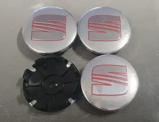 4 CENTROS RUEDA TAPAS LLANTA SEAT 63MM 1P0601165