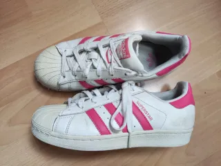 Zapatillas Adidas Superstar Niña Blancas/Rosa