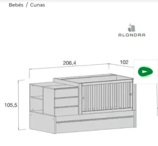 Cuna Alondra Evolutiva Blanca