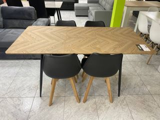 Comedor moderno 6 plazas – Mesa + 4 sillas (NUEVO)
