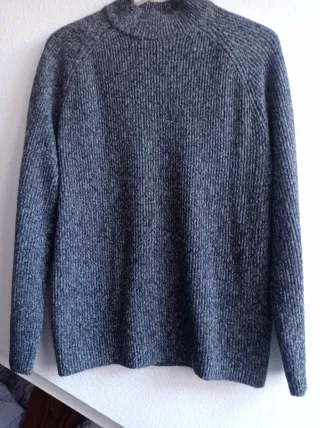 Jersey de punto gris Bershka