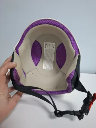 Casco Morado y Blanco para Snowboard/Esquí